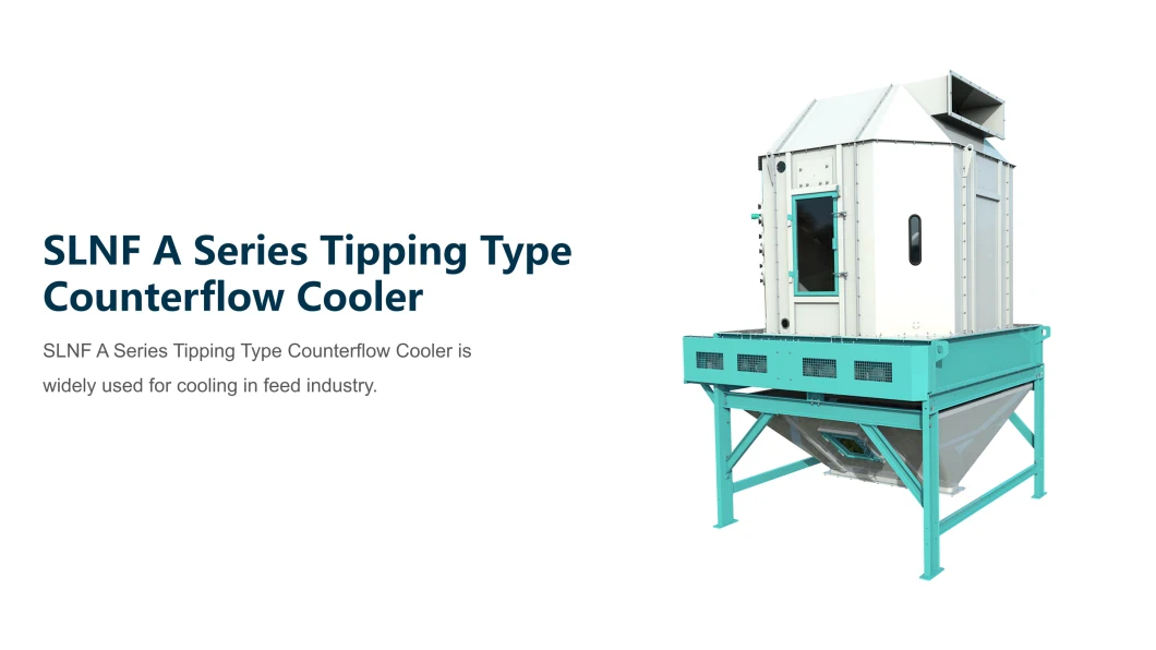 Cattle and Ruminant Animal Feed Pellet Vertical Tipping Type Counterflow Cooler Machine with CE Certification